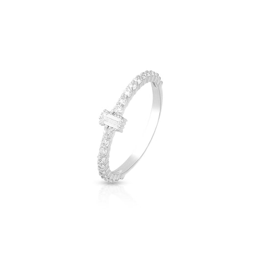 Elegant Emerald-Cut Center Ring
