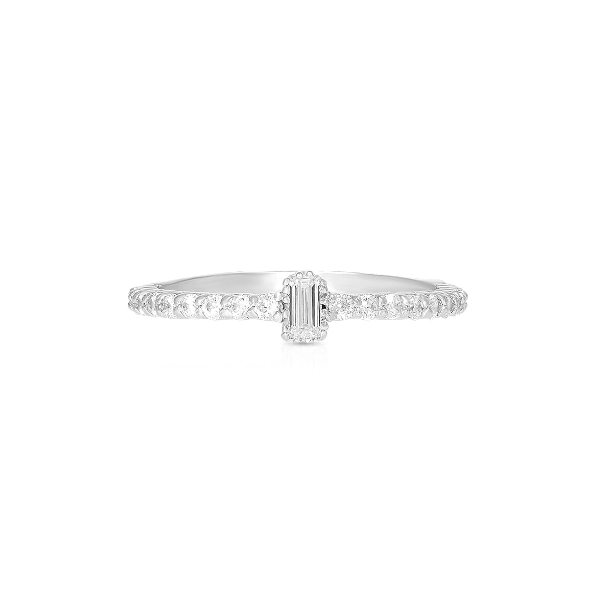Elegant Emerald-Cut Center Ring