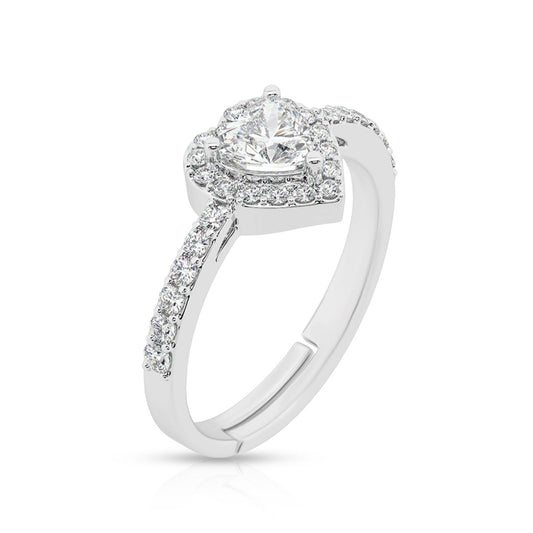 Halo Heart Sparkle Ring