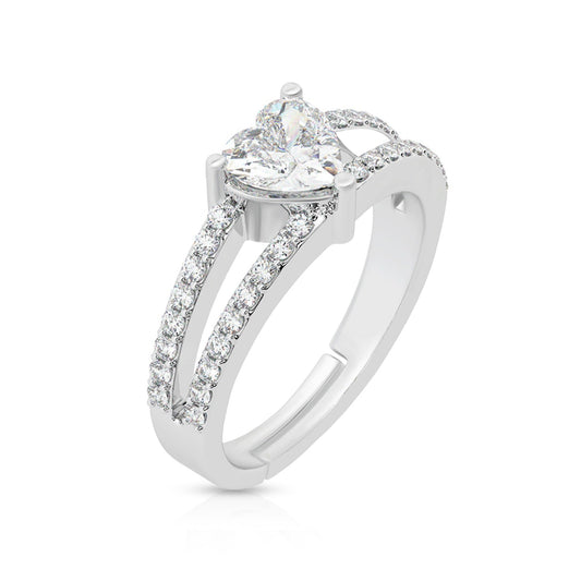Twilight Heart Diamond Ring