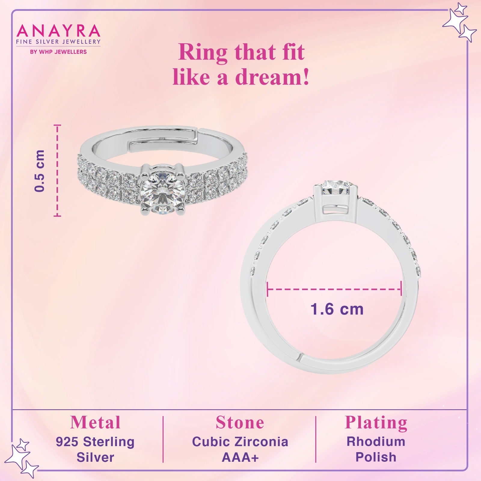 Celeste Dual Row Ring