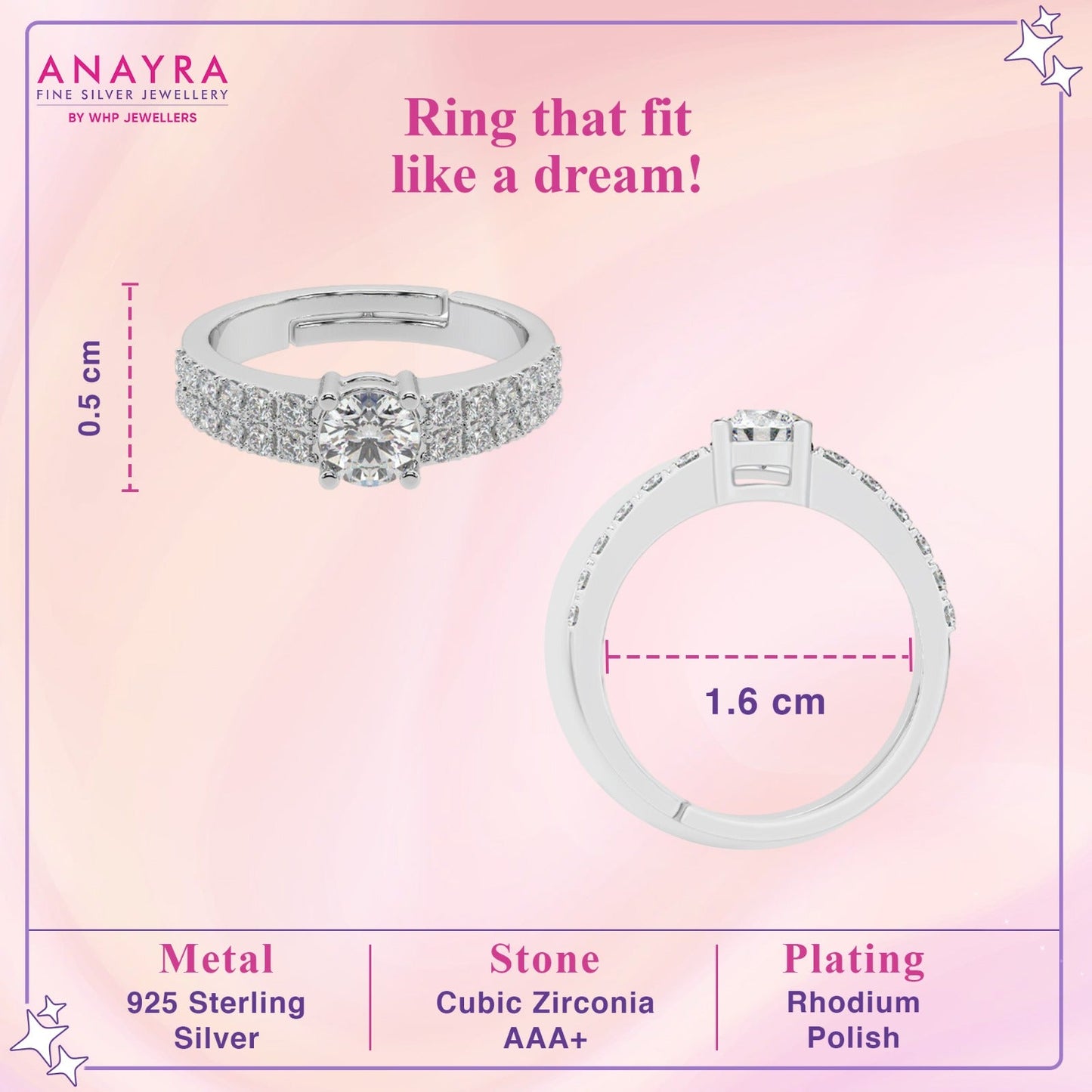 Celeste Dual Row Ring