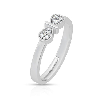 Twinkling Bow Diamond Band