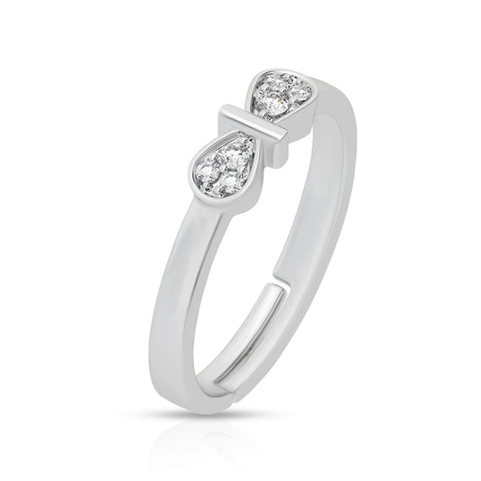 Twinkling Bow Diamond Band