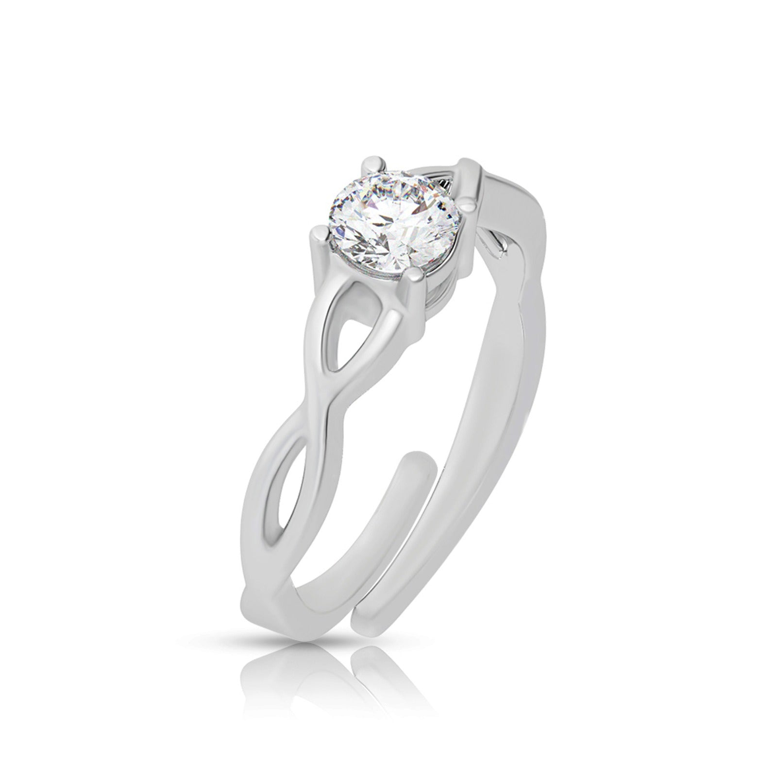 Radiant Whirl Diamond Ring
