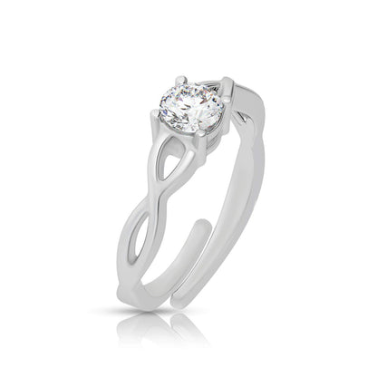 Radiant Whirl Diamond Ring