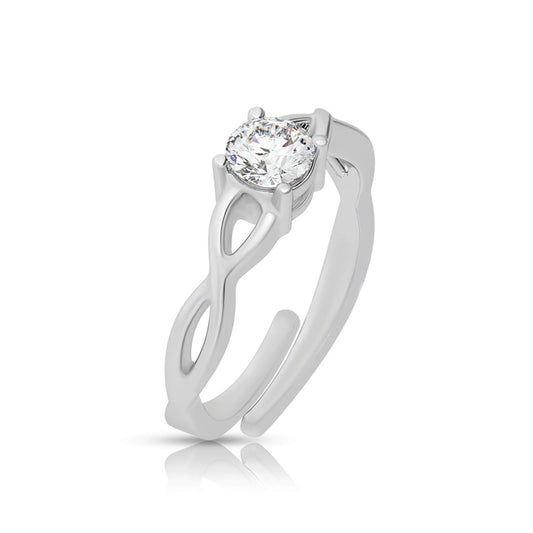 Radiant Whirl Diamond Ring