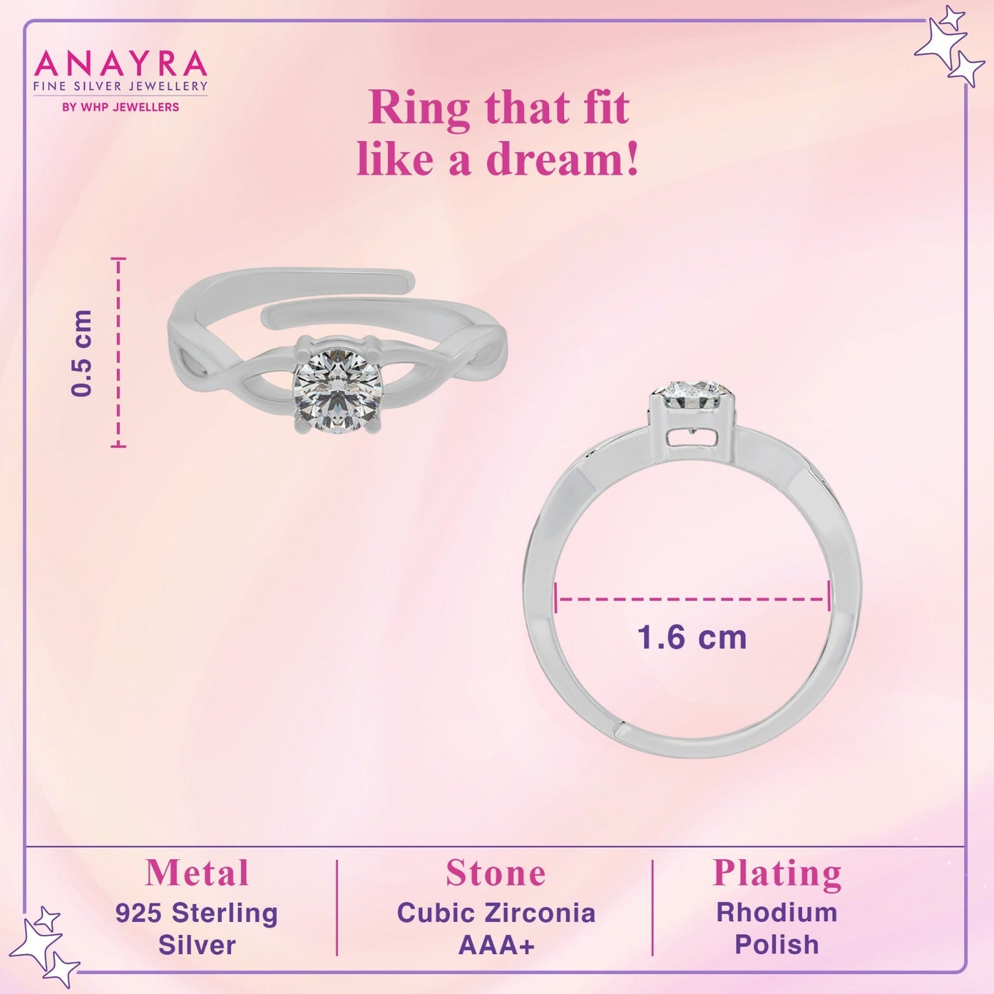 Radiant Whirl Diamond Ring