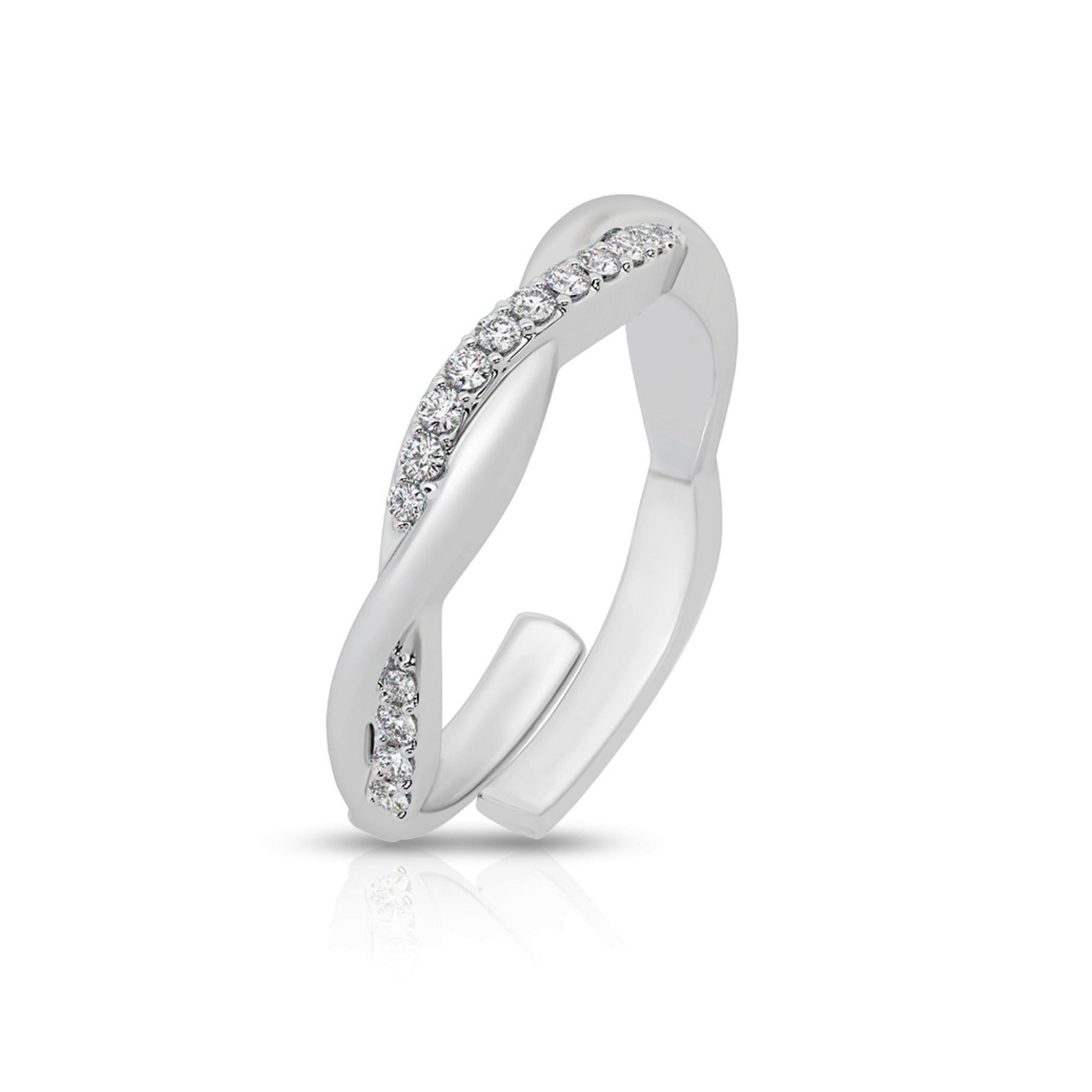 Radiant Spiral Diamond Ring