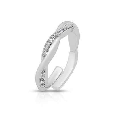 Radiant Spiral Diamond Ring