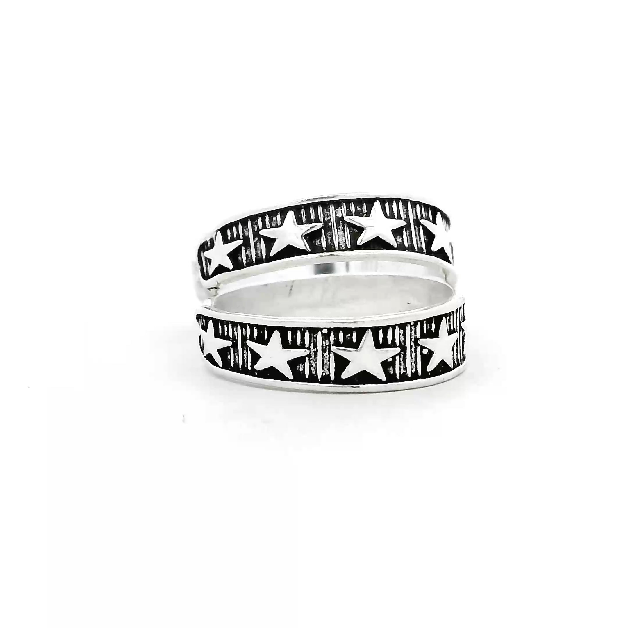 Star Pattern Silver Toe Rings