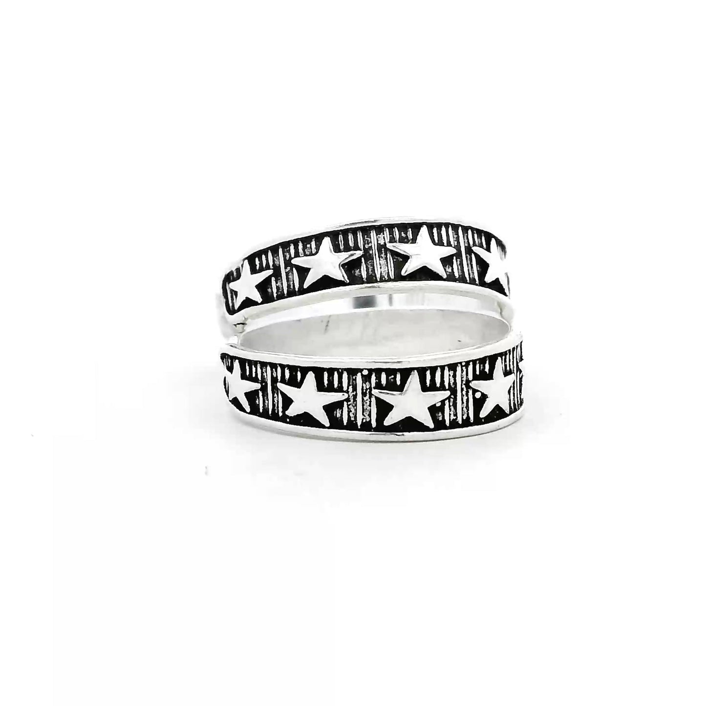 Star Pattern Silver Toe Rings