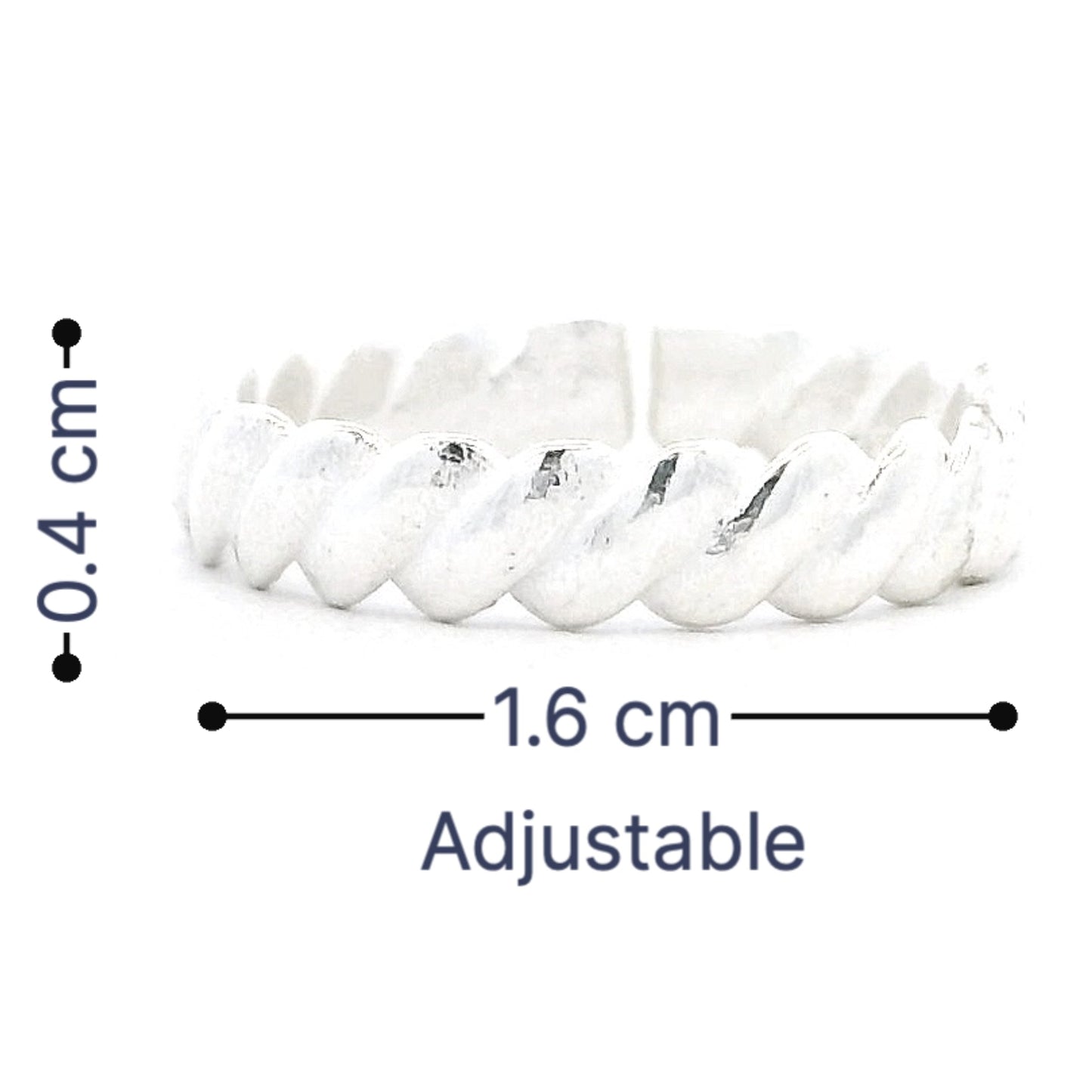 Twisted Silver Toe Rings