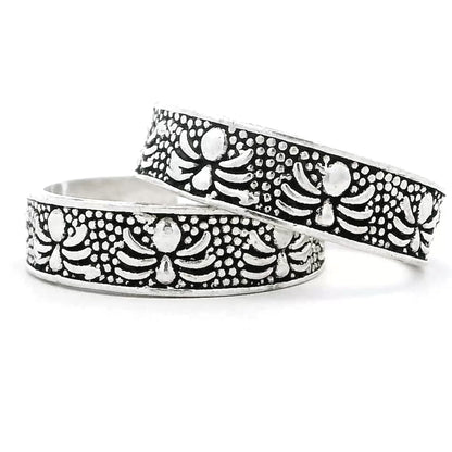 Stylish Ethnic Silver Toe Rings
