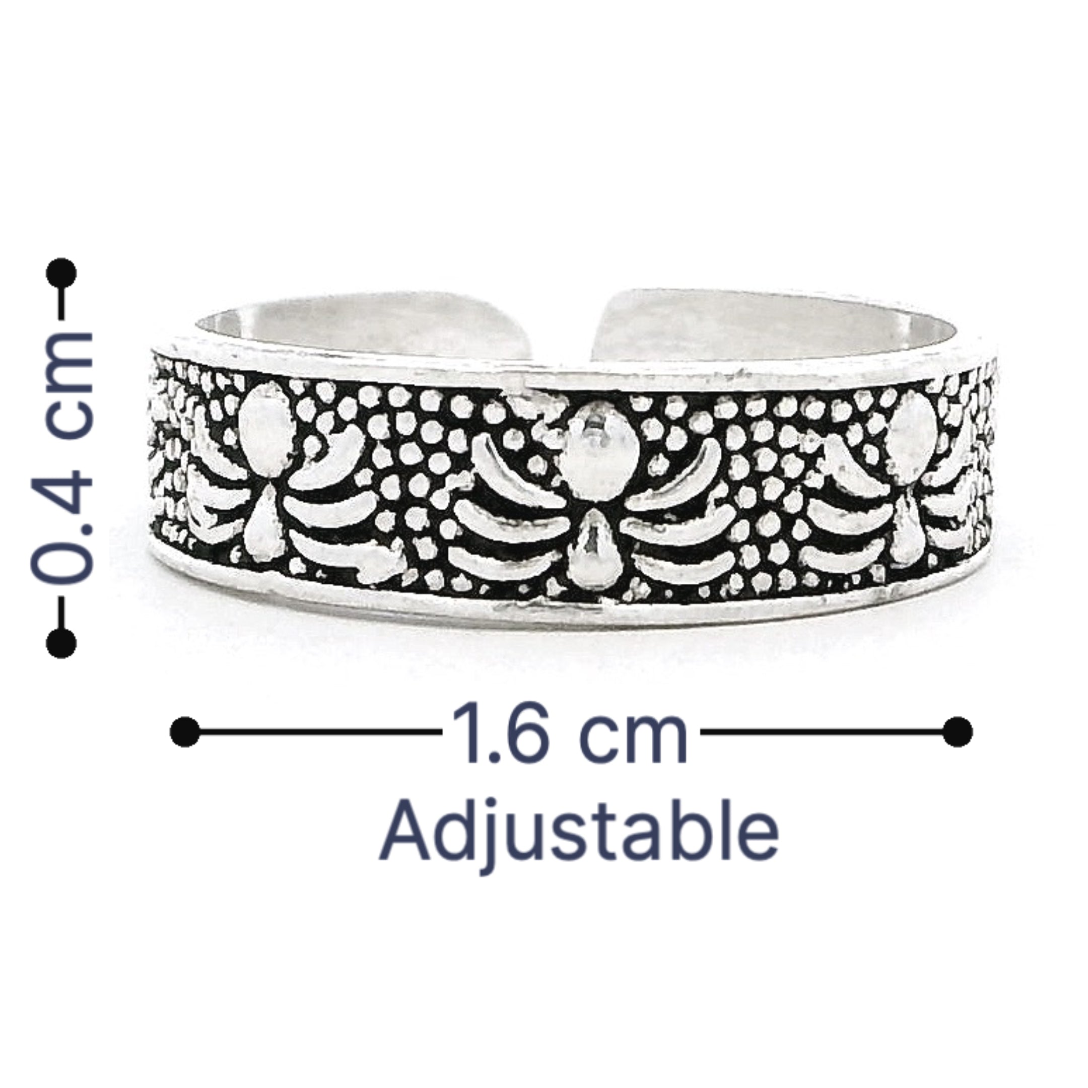 Stylish Ethnic Silver Toe Rings