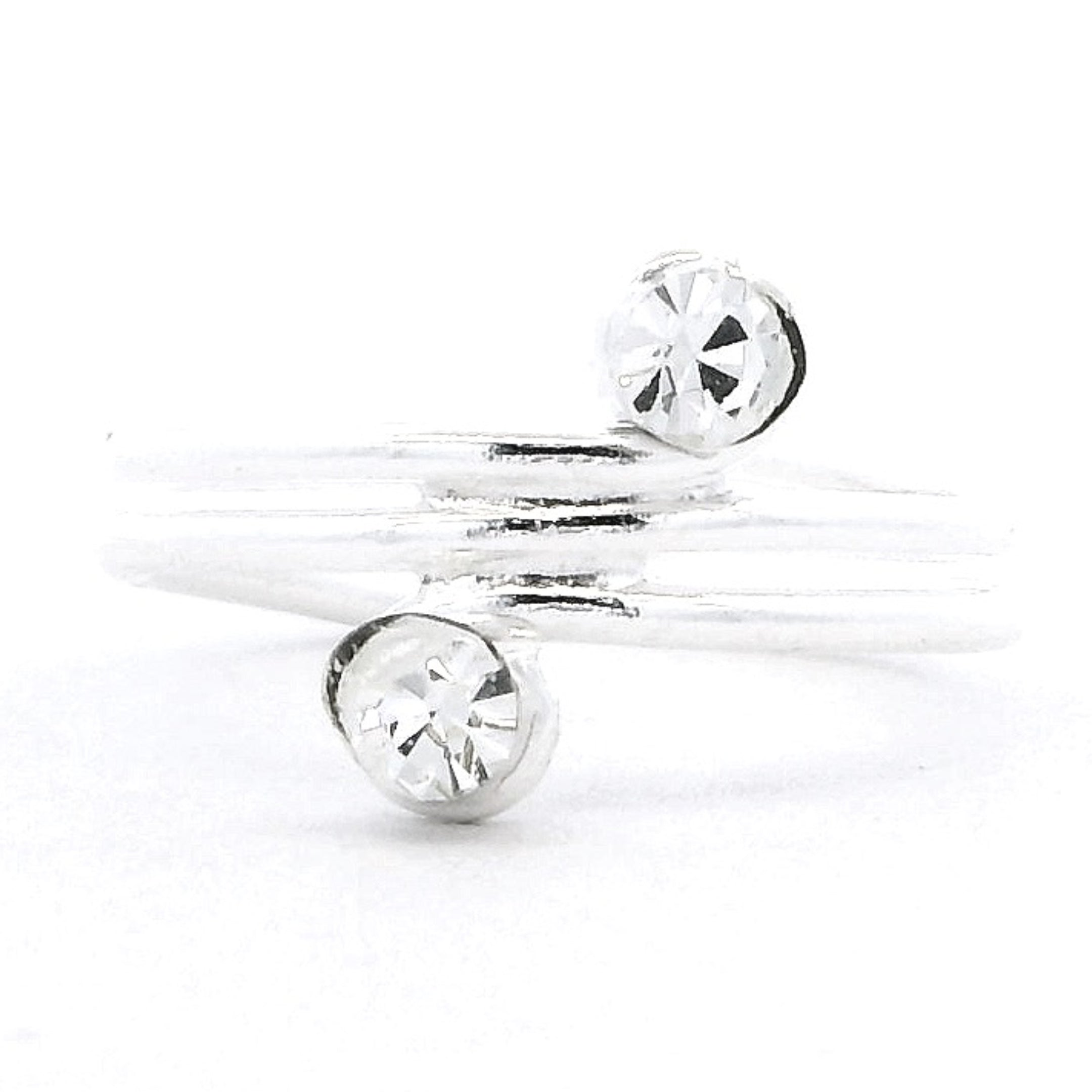 Crystal Silver Toe Rings