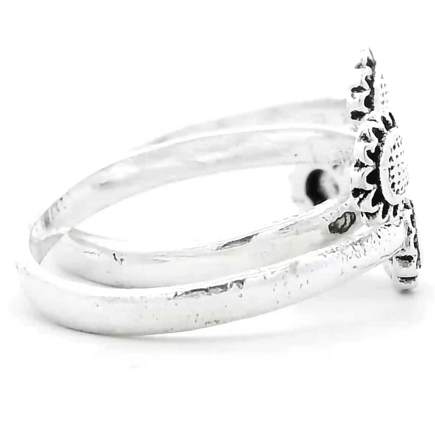Sunflower Charm Silver Toe Rings