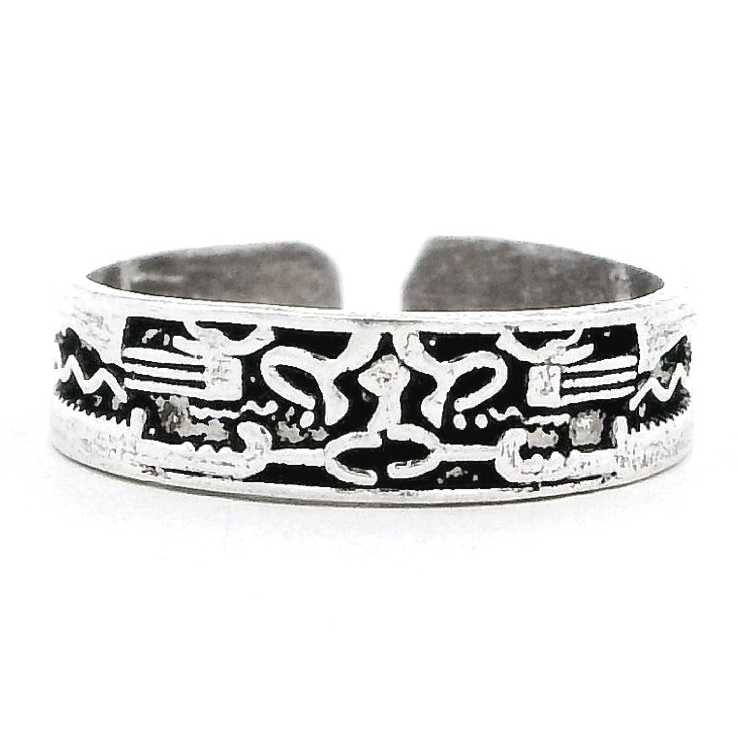 Vintage Black Enamel Toe Rings