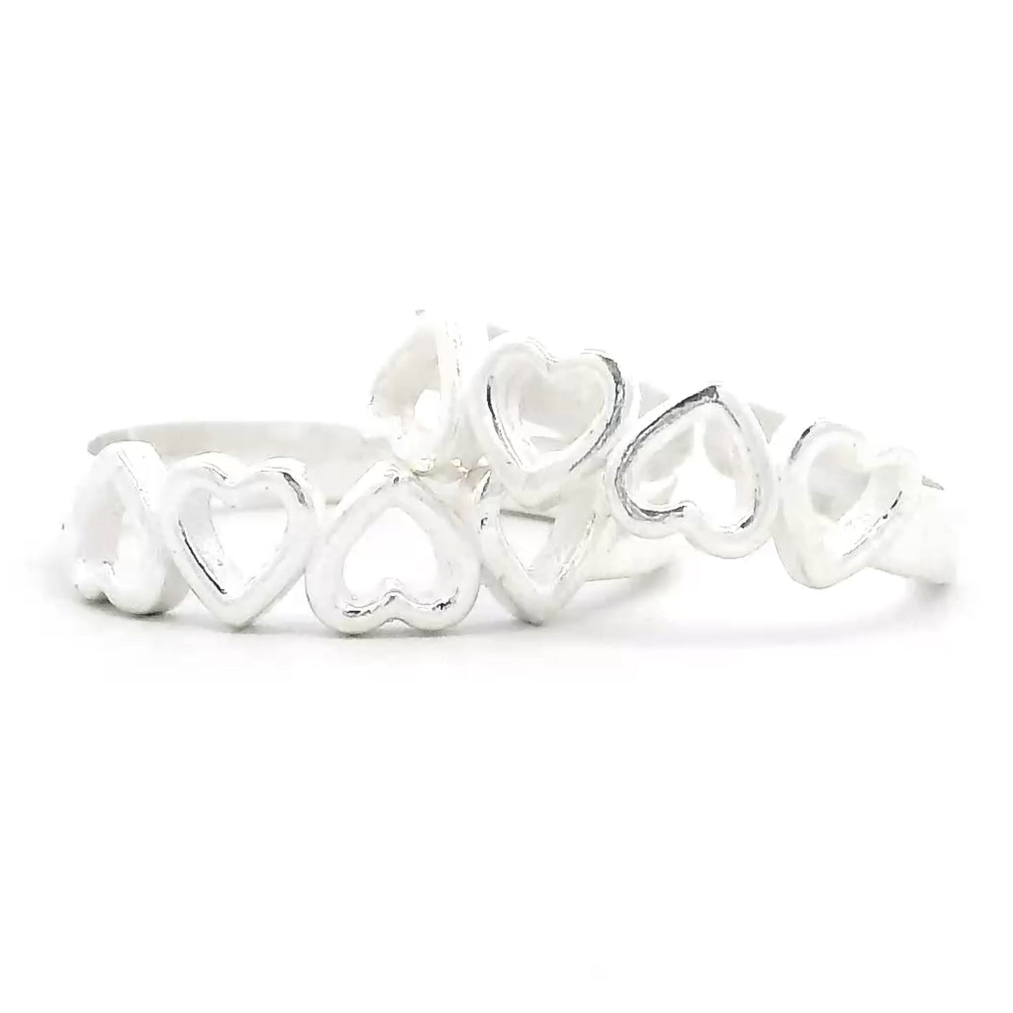Minimal Heart Motif Toe Rings