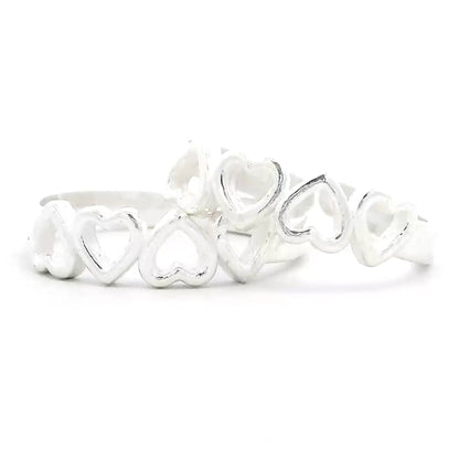 Minimal Heart Motif Toe Rings