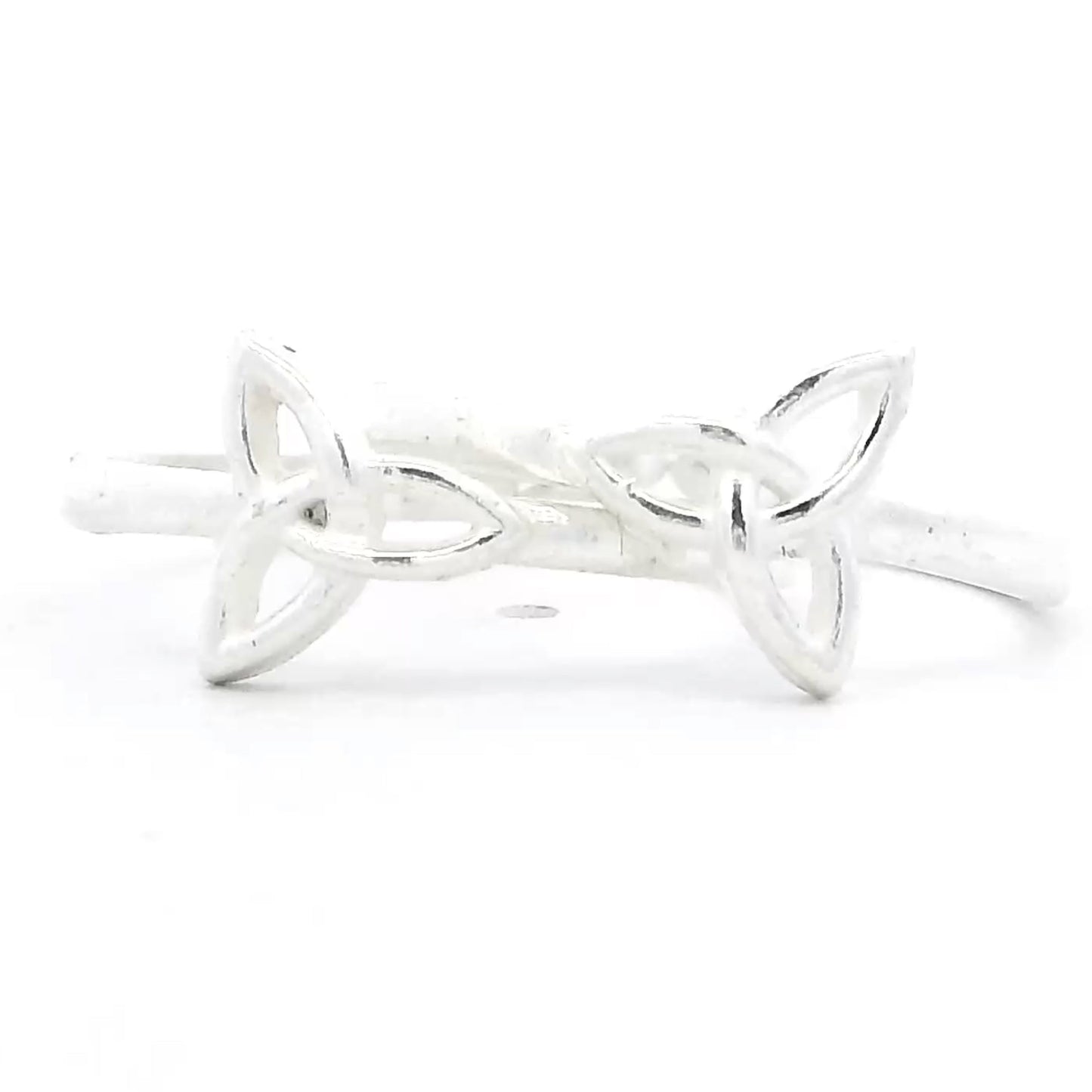 Twin Petal Silver Toe Rings