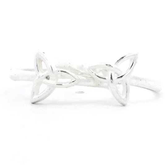 Twin Petal Silver Toe Rings
