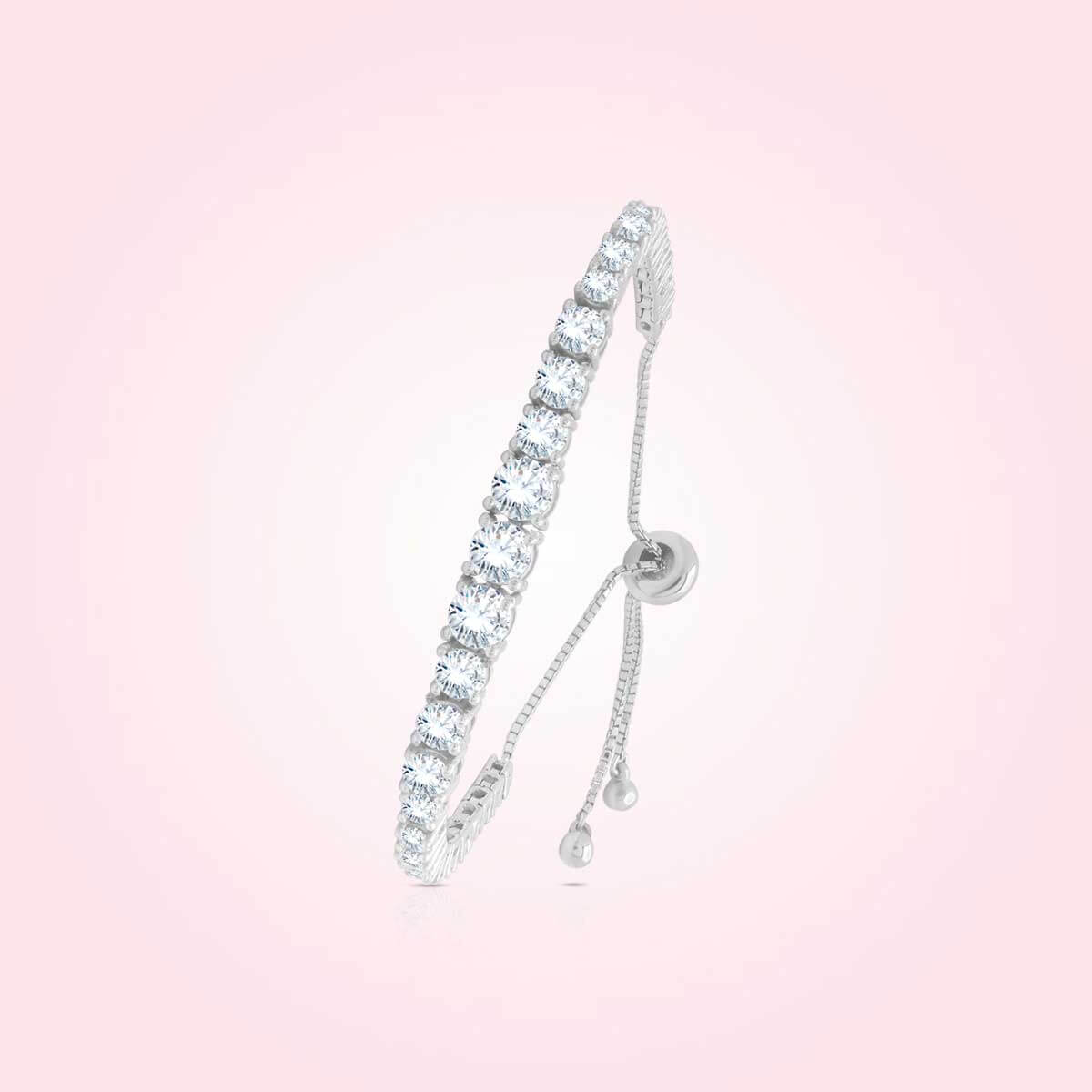 Classic Tennis Bracelet In Sterling Silver