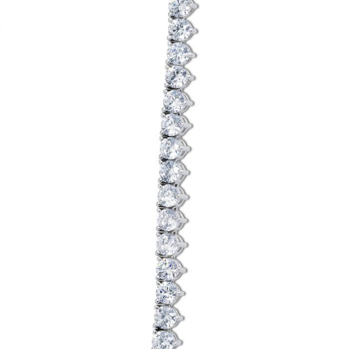 Sterling Silver Round Diamond Bracelet