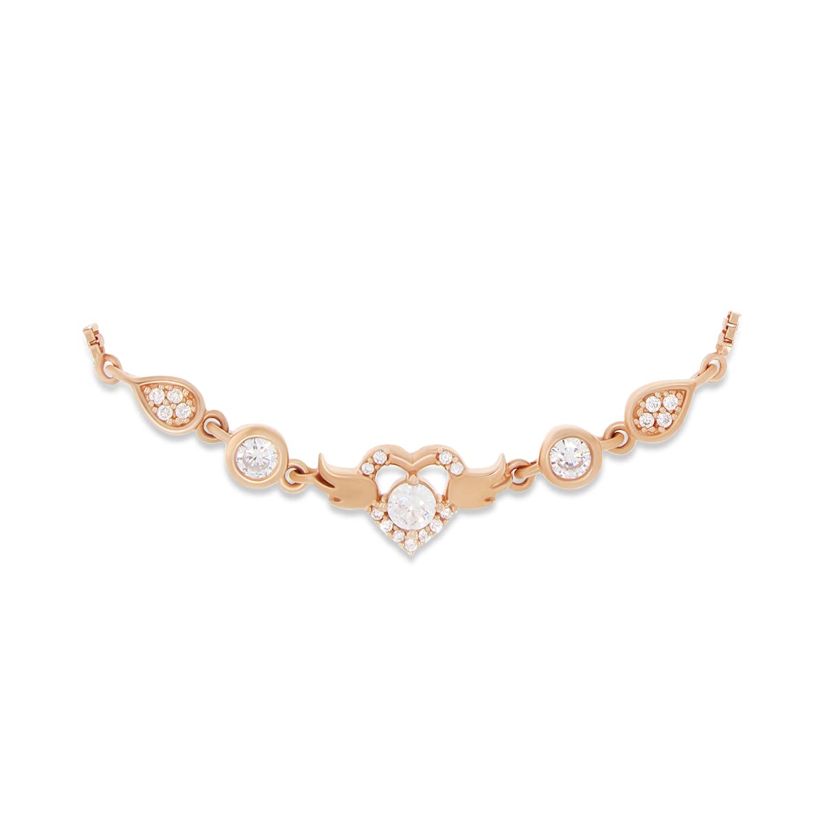 Rose Gold Diamond Bracelet in Sterling Silver