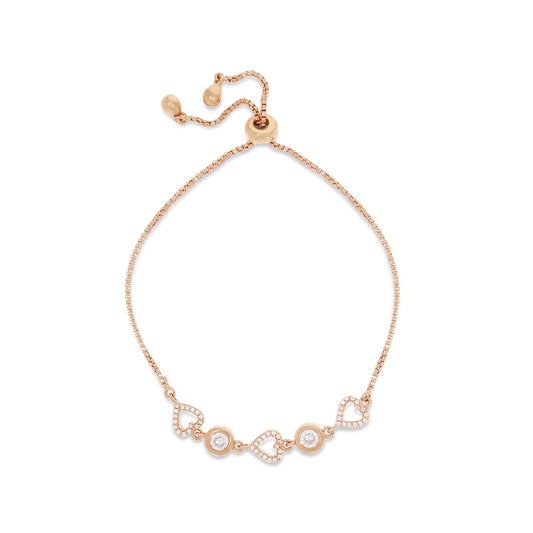 Sparkling Heart Link Bracelet