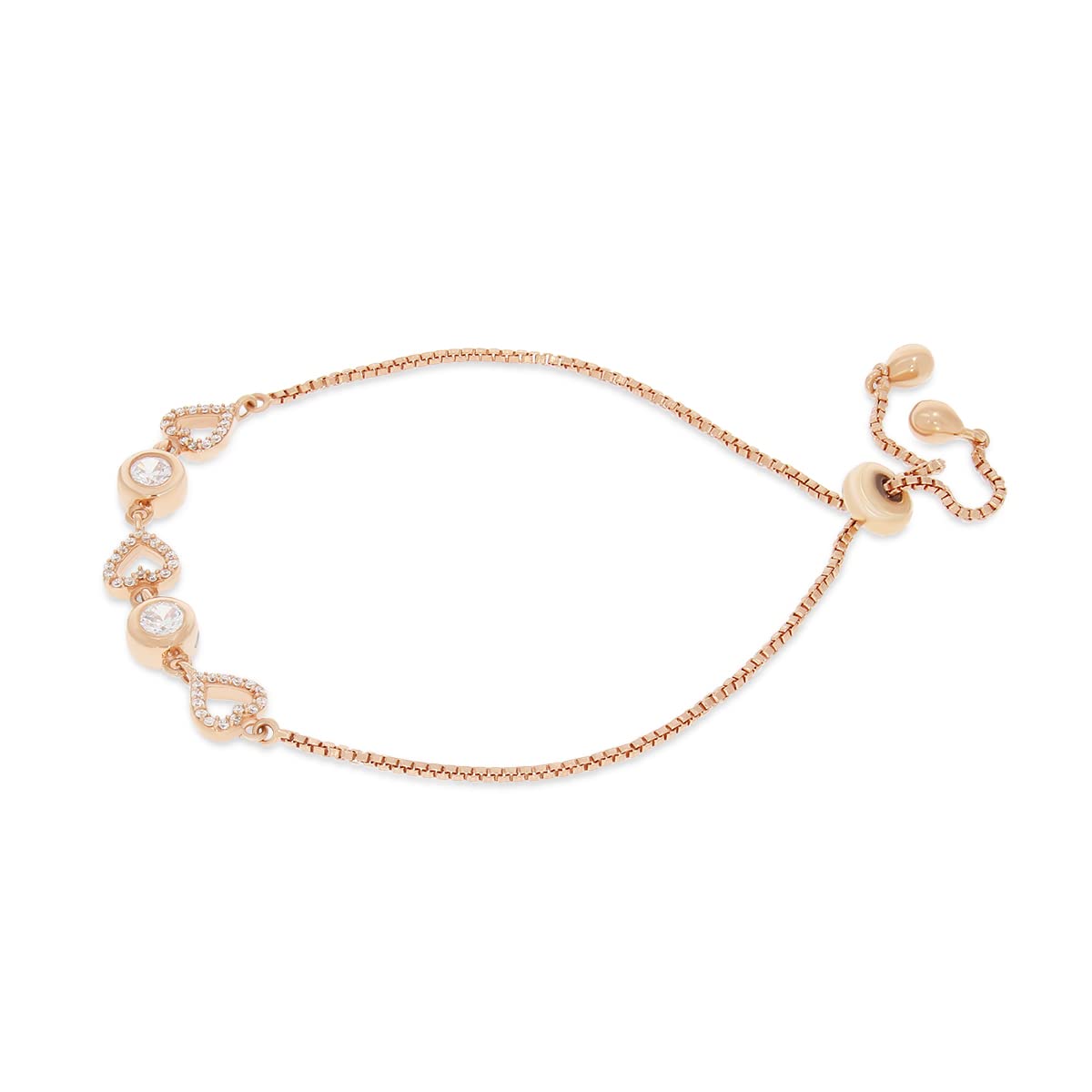 Sparkling Heart Link Bracelet