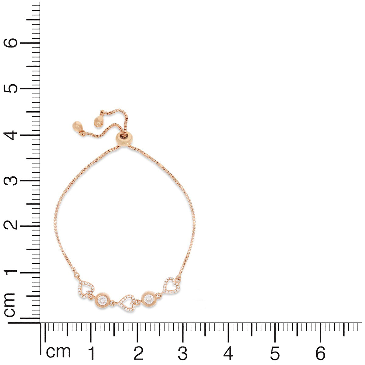 Sparkling Heart Link Bracelet