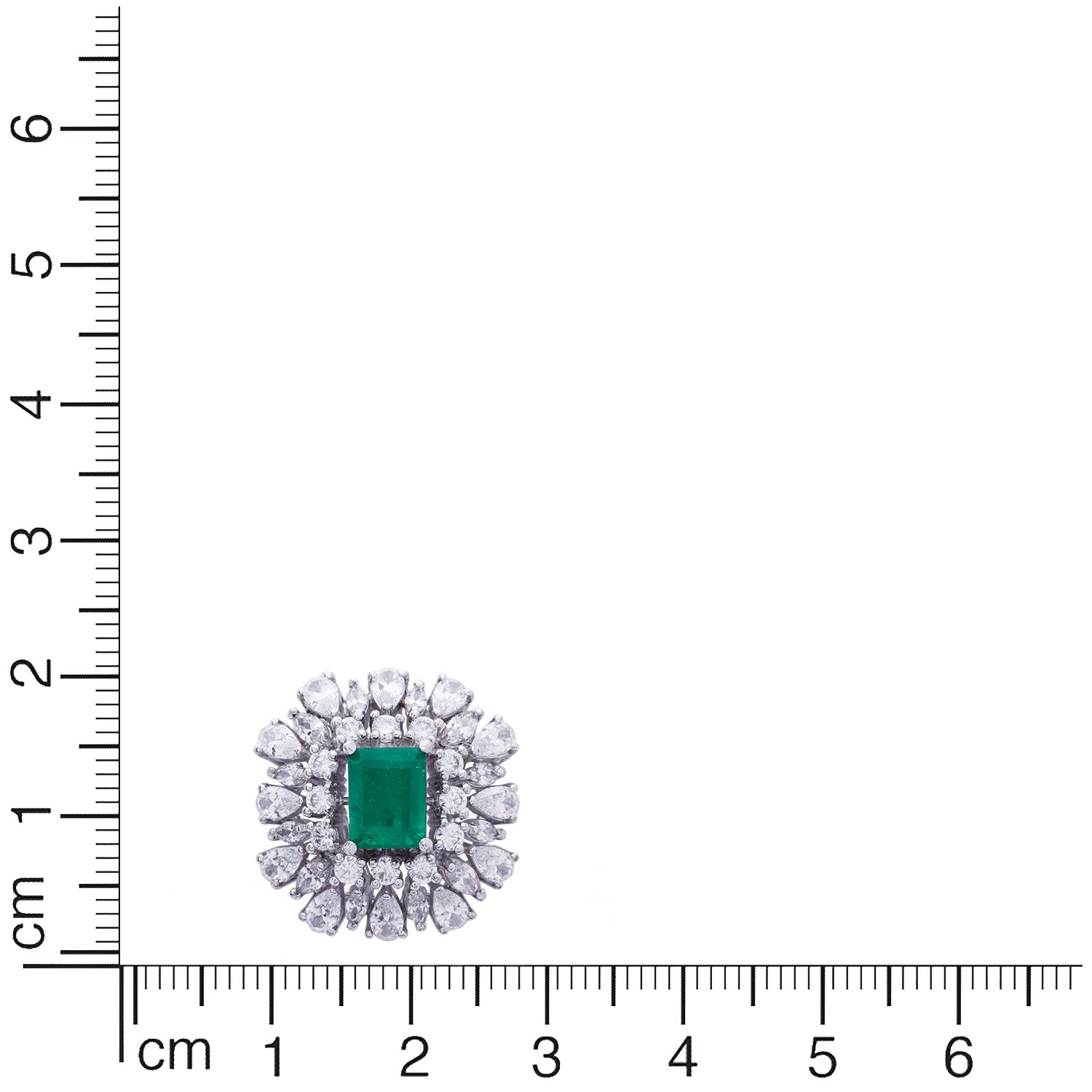 Classic Emerald Silver Stud Earrings