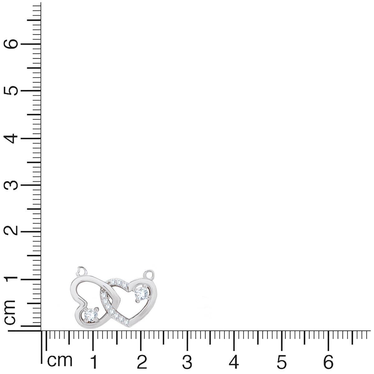 Silver Dual Hearts Pendant