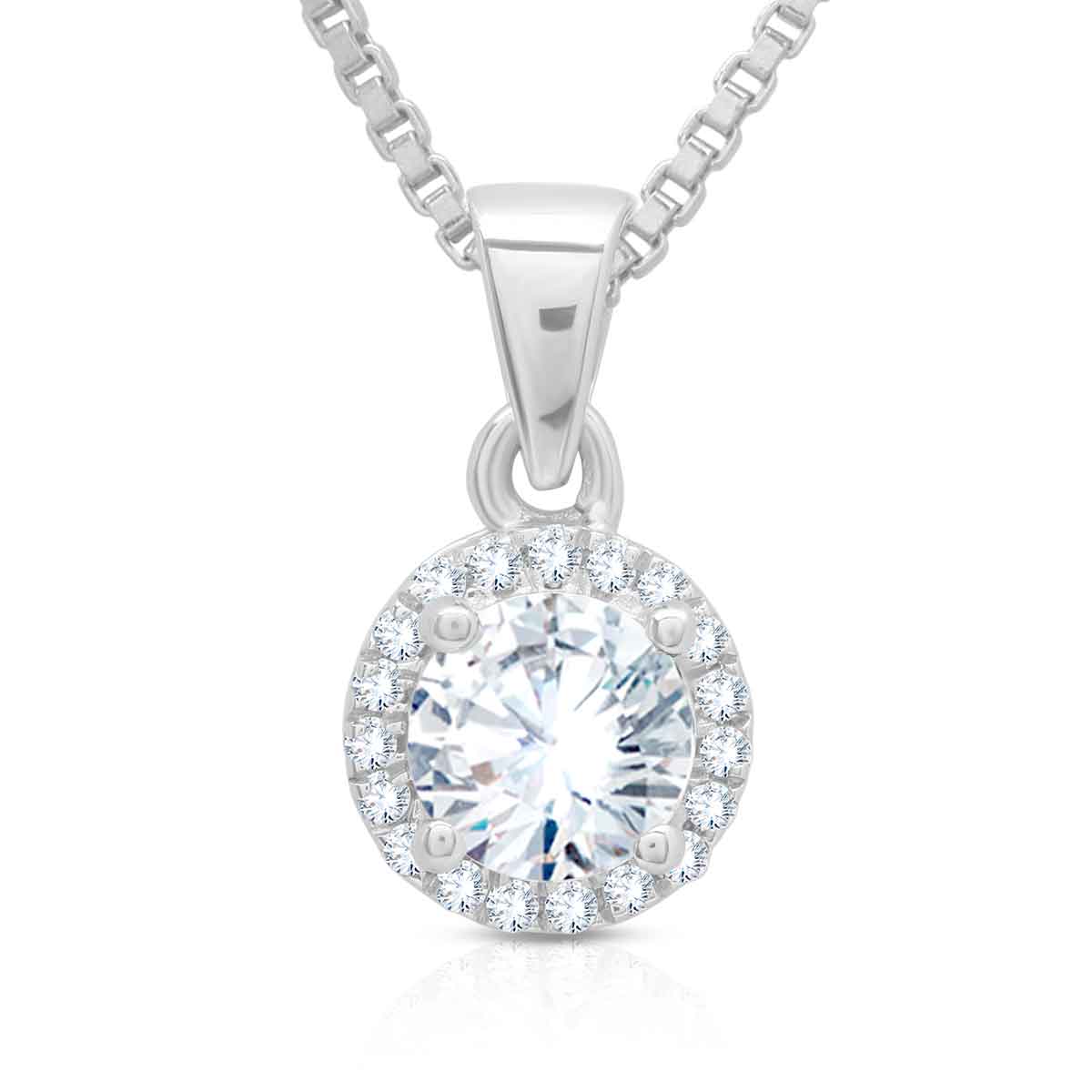 Stunning Silver Solitaire Pendant