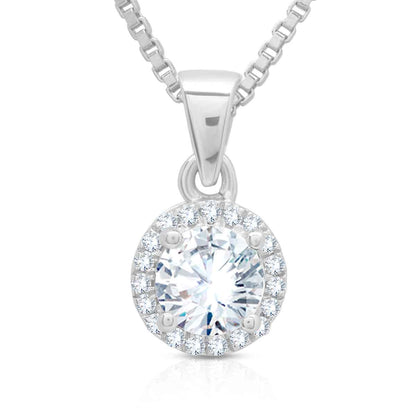Stunning Silver Solitaire Pendant
