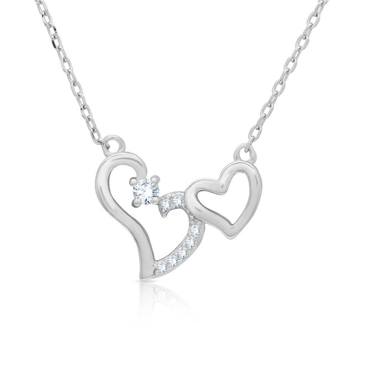 In Love Silver Hearts Pendant