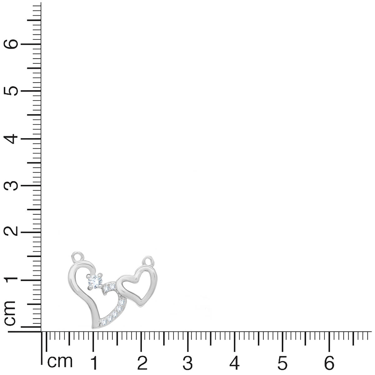 In Love Silver Hearts Pendant