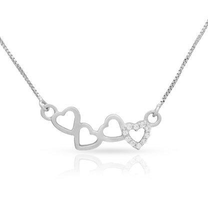 Silver Flowing Heart Pendant