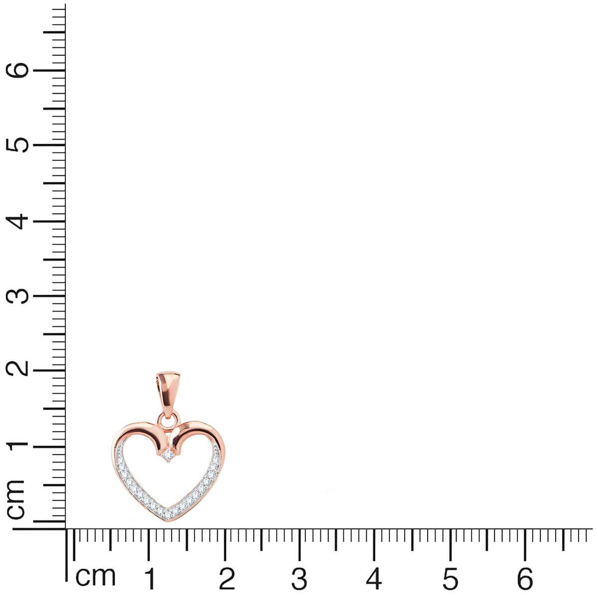 Sparkling Pink Heart Pendant Set In Silver