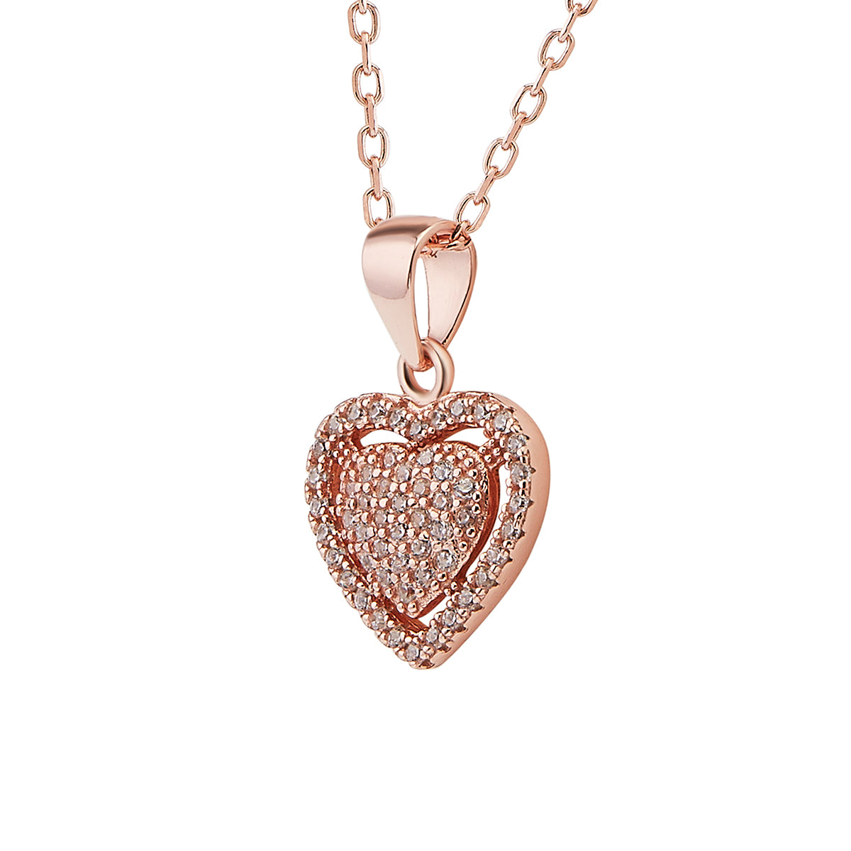 Silver Shiny Cupid Pendant Set