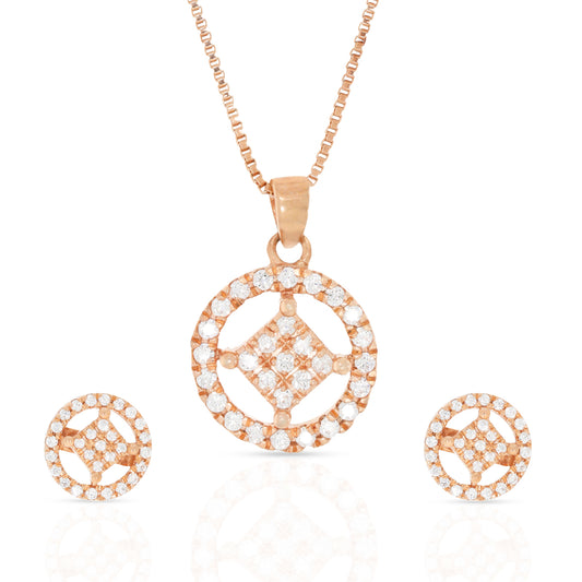 Evergreen Diamond Pendant Set In Silver