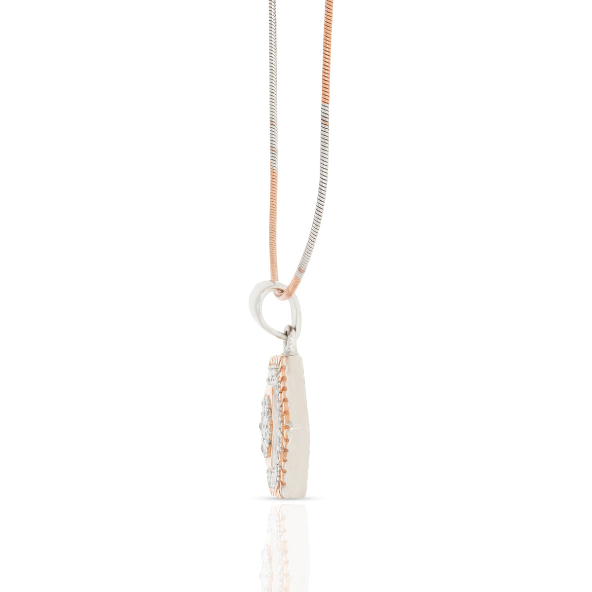Silver Honeycomb Pendant Set