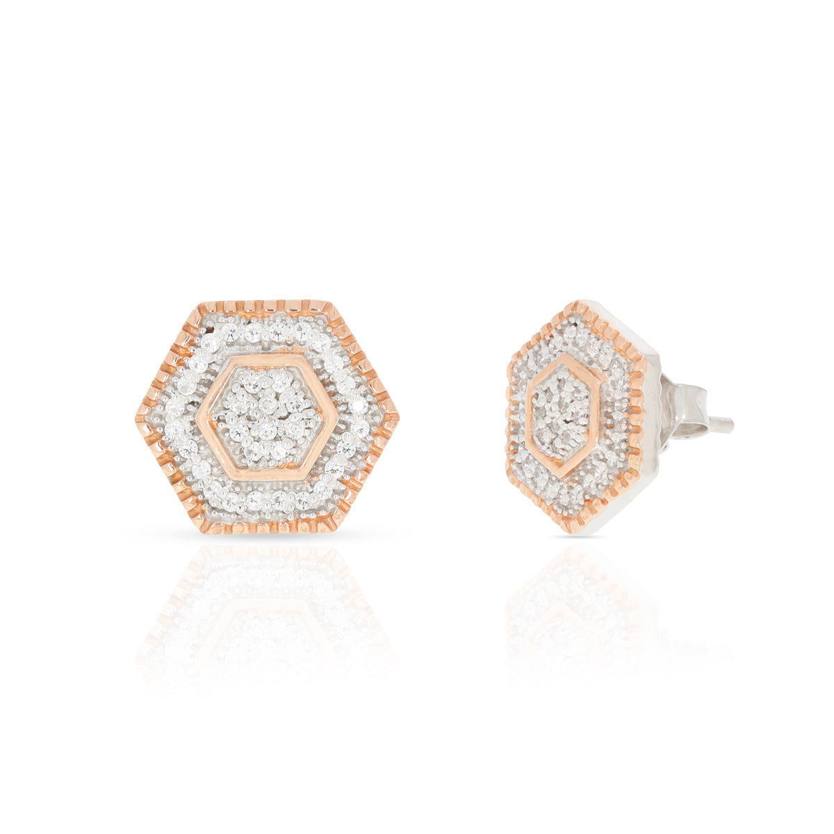 Silver Honeycomb Pendant Set