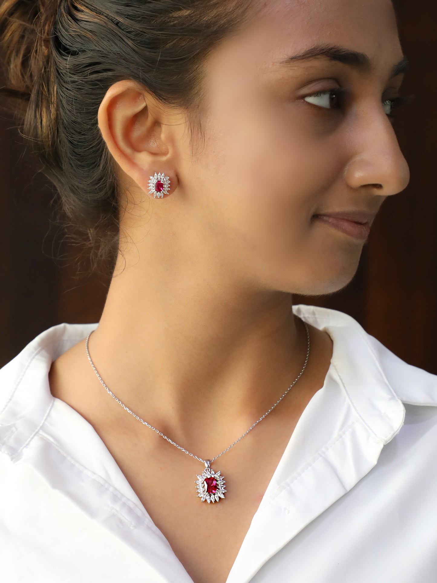 Silver Royal Red Pendant
