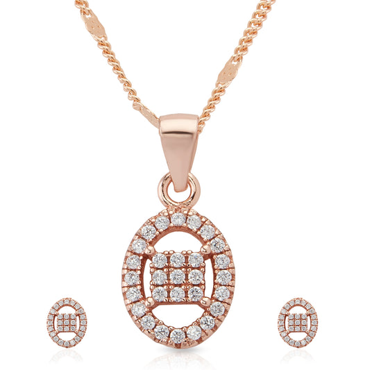 Classic Diamond Studded Silver Pendant