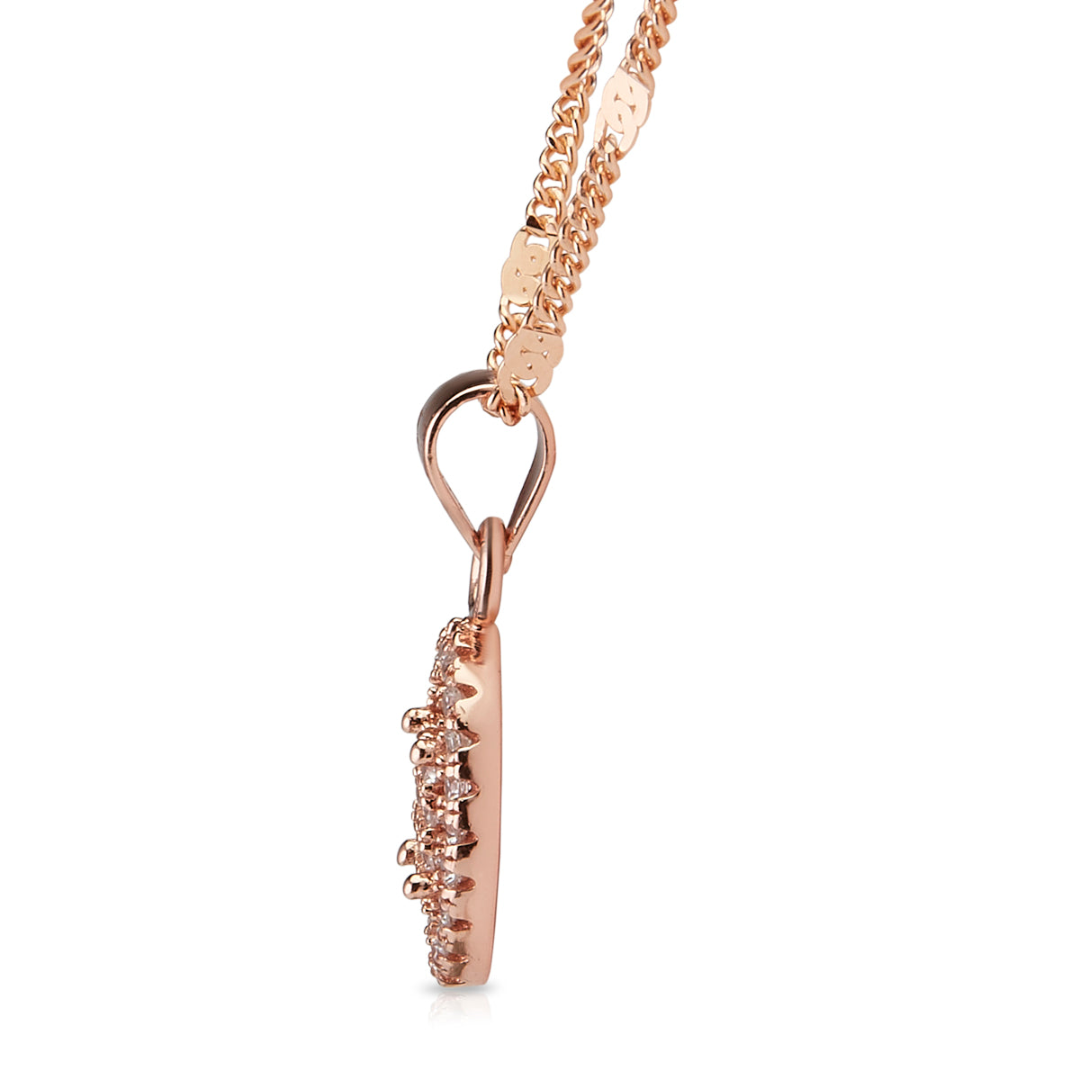 Classic Diamond Studded Silver Pendant