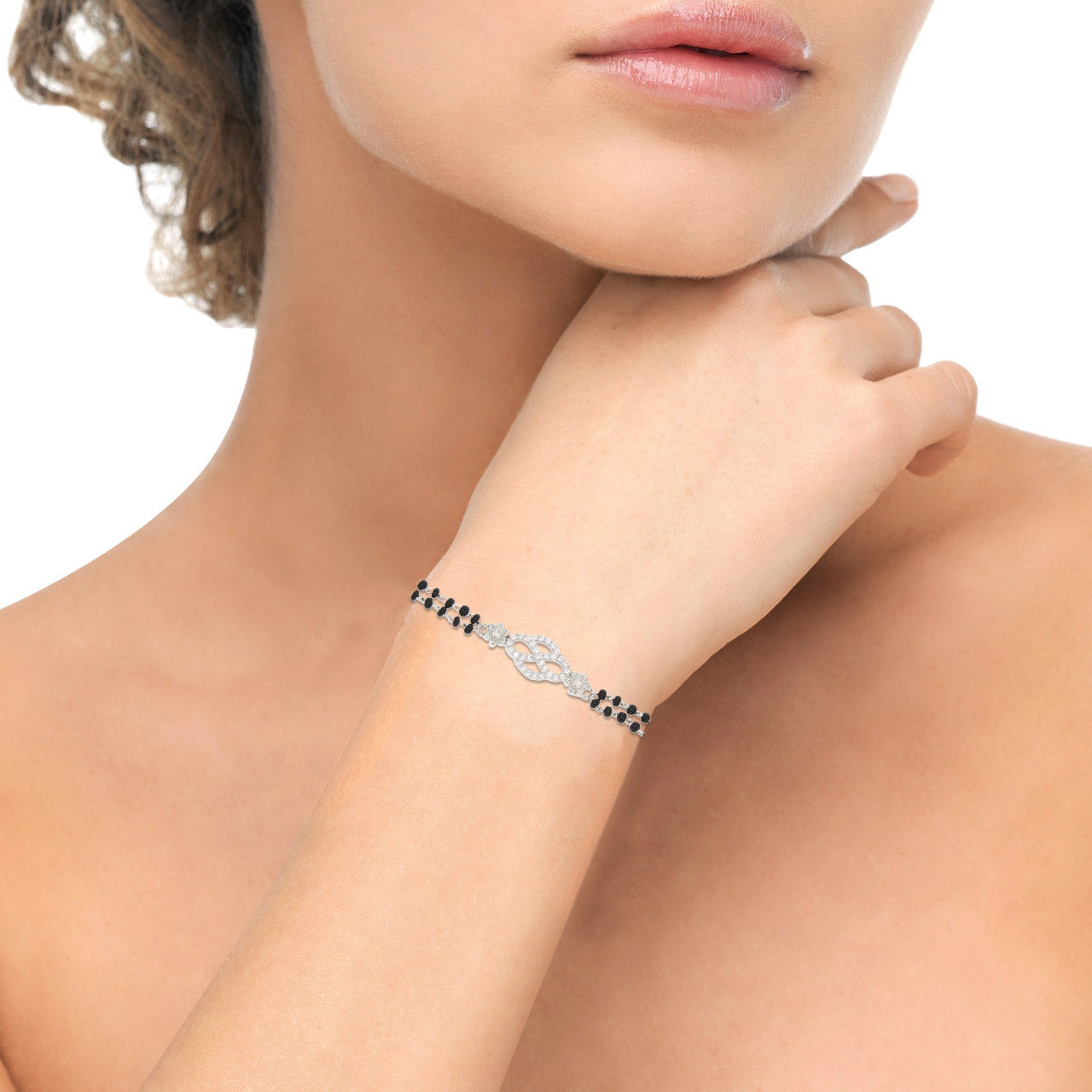 Sterling Silver Boundless Diamond Mangalsutra Bracelet