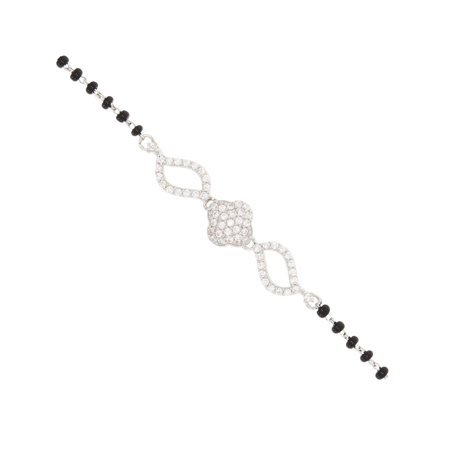 Dazzling Clover Diamond Mangalsutra Bracelet