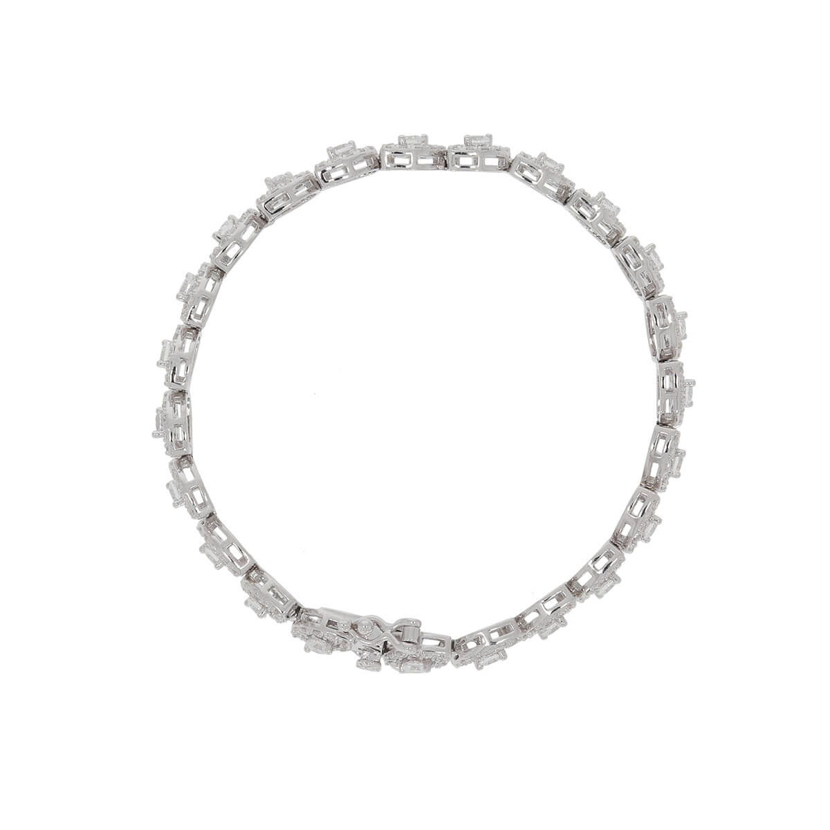 925 Sterling Silver Crystal Cubic Tennis Bracelet